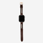 Full-Grain Leather Metal Beads Braided Apple Watch Band