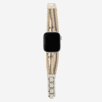 Unique Trendy PU Leather Woven Chain Apple Watch Band