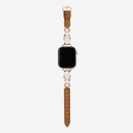 Unique Fashion Irregular Geometric Full-Grain Leather Apple Watch Band