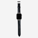 Classic Full-Grain Calf Leather Apple Watch Band with Saddle Stitching