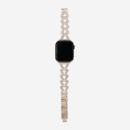 Unique Fashion V-Shape Diamond-Studded Metal Apple Watch Band