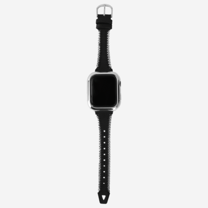Unique Fashion Chain Design Full-Grain Leather Apple Watch Band