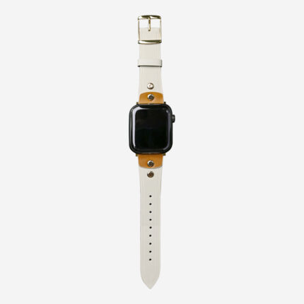 Fashionable Full-Grain Leather Color-Block Apple Watch Band