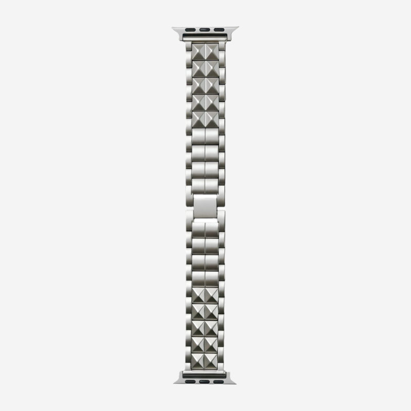Stainless Steel Pyramid-Link Apple Watch Band