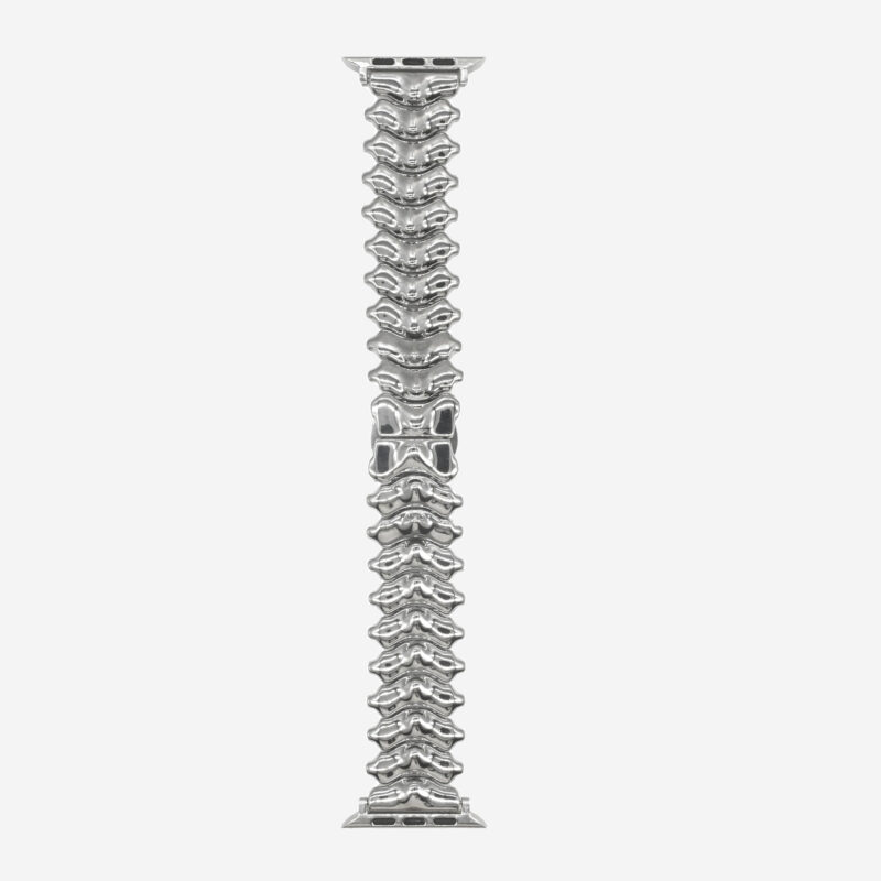 Bionic Zinc Alloy Apple Watch Band with Butterfly Clasp