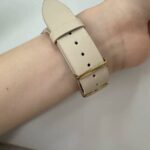 Fashionable Full-Grain Leather Color-Block Apple Watch Band photo review