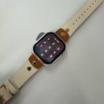 Fashionable Full-Grain Leather Color-Block Apple Watch Band photo review
