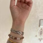 Elegant V-Shape Diamond-Studded Metal Apple Watch Band | Jewelry Link Bracelet photo review