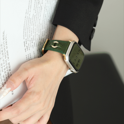 Unique Fashion Full-Grain Leather Chain Apple Watch Band