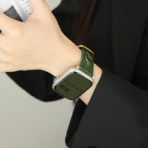 Unique Fashion Full-Grain Leather Chain Apple Watch Band