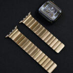 Gold Magnetic Stainless Steel Apple Watch Band minimalist loop