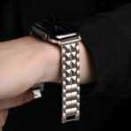 Stainless Steel Pyramid-Link Apple Watch Band
