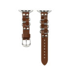 Unique Exquisite Leather and Metal-Interwoven Apple Watch Band