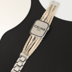 Unique Trendy PU Leather Woven Chain Apple Watch Band