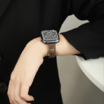 Exquisite Classic Color-Block Full-Grain Leather Apple Watch Band