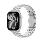 Bionic Zinc Alloy Apple Watch Band with Butterfly Clasp