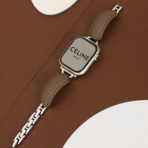 Unique Fashion Bangle-Style Full-Grain Leather Apple Watch Band