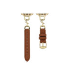 Unique Fashion Rose Thorn Metal Full-Grain Leather Apple Watch Band