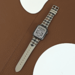 Unique Fall-Winter Tweed and Full-Grain Leather Apple Watch Band