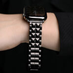 Stainless Steel Pyramid-Link Apple Watch Band