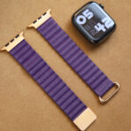 Full-Grain Calf Leather Magnetic Apple Watch Band