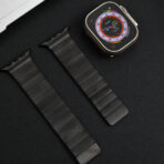 Black Magnetic Stainless Steel Apple Watch Band with minimalist design