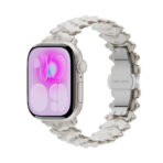 Bionic Zinc Alloy Apple Watch Band with Butterfly Clasp