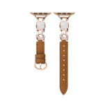 Unique Fashion Irregular Geometric Full-Grain Leather Apple Watch Band