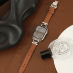 Exquisite Old Money Style Litchi Leather Apple Watch Band