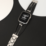 Unique Trendy PU Leather Woven Chain Apple Watch Band