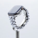 Bionic Zinc Alloy Apple Watch Band with Butterfly Clasp