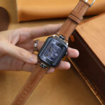 Classic Saddle Stitch Calf Leather Apple Watch Band