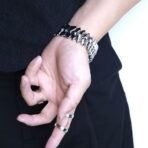 Bionic Zinc Alloy Apple Watch Band with Butterfly Clasp