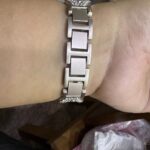 Elegant V-Shape Diamond-Studded Metal Apple Watch Band | Jewelry Link Bracelet photo review