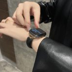 Unique Fashion Bangle-Style Full-Grain Leather Apple Watch Band