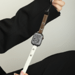 Exquisite Classic Color-Block Full-Grain Leather Apple Watch Band