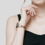 Unique Fashion Irregular Geometric Full-Grain Leather Apple Watch Band