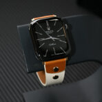 Fashionable Full-Grain Leather Color-Block Apple Watch Band