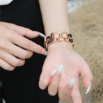 Unique Exquisite Leather and Metal-Interwoven Apple Watch Band