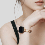 Unique Fashion Irregular Geometric Full-Grain Leather Apple Watch Band