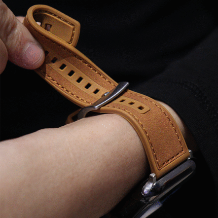 Made from premium dust-resistant silicone with matte texture and polished square buckle, this Apple Watch band combines soft flexibility with minimalist design for a modern, understated look.