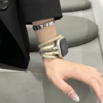 Unique Trendy PU Leather Woven Chain Apple Watch Band