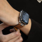 Brown Full-Grain Calf Leather Strap on Apple Watch
