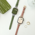 Exquisite Old Money Style Full-Grain Leather Apple Watch Band