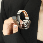 Exquisite Classic Color-Block Full-Grain Leather Apple Watch Band