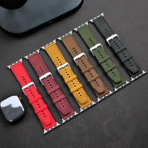 Made from premium dust-resistant silicone with matte texture and polished square buckle, this Apple Watch band combines soft flexibility with minimalist design for a modern, understated look.