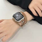 Unique Trendy PU Leather Woven Chain Apple Watch Band