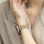 Fashion Minimalist Stainless Steel Woven Apple Watch Band