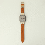 Fashionable Full-Grain Leather Color-Block Apple Watch Band