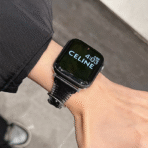 Unique Fashion Chain Design Full-Grain Leather Apple Watch Band